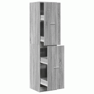 Helloshop26 - Armoire apothicaire classique rangement 40 x 41 x 174 cm espace organisé pratique style sonoma gris 02_0055672 - gris métal 3000239137