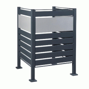 Helloshop26 - Cache-poubelle acier galvanisé 120 x 91 x 91 cm anthracite argent 03_0009095 - 3000224505012