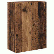 Helloshop26 - Meuble TV mural rectangulaire moderne 59,5 x 31 x 80 cm beaucoup de rangement design épuré en bois ancien 02_0055037 - Bois massif 300