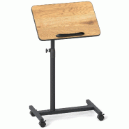 Helloshop26 - Table d'appoint en forme de C hauteur réglable 52 x 33 x 69-112 cm avec plateau pivotant 360° design moderne en métal 20_0013859 - m�