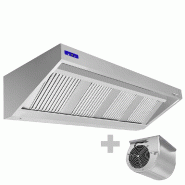 Hotte murale inox - 2m60 - avec moteur, régulateur, filtre et éclairage | Profondeur 900 mm