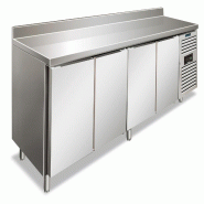KLIMAITALIA Table congélatrice inox à 4 ptes avec crédence ventilée. Dégivrage auto. T° -22°C/-18°C. Dim. LxLxH 2230x60x96 cm. SNACK4200BTF - 4600