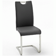 LOT DE 4 CHAISES KILOU TISSU NOIR AVEC PIÈTEMENT LUGE