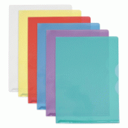 Oxford Boîte de 50 pochettes coin Fard'Or A4, en PVC souple coloris assortis (6) - 3045050312274