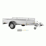 Remorque freinée aluminium - MCALU - DW150 - 1 essieu - PTAC : 1500 Kg - 255 x 153 cm - Saris - Reference -GH94BT-IFW
