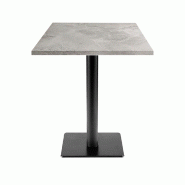 RestooTab - Table Milan T 60x60cm décor cuma light - gris fonte TB-MIT-6060M-CUMA.L