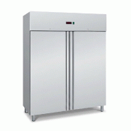 Romux® Armoire Réfrigérée Positive 2 Portes 148 cm avec Refroidissement Froid Ventilé en Acier Inox avec Capacité de 1300 L - 6 Étagères et 45