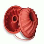 Schneider - Moule à gâteau en silicone Kouglof, Ø 200 mm, Hauteur : 90 mm - rouge silicone 115184