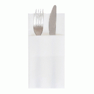 Serviette étui éco bambou 33x40cm blanc - par 700