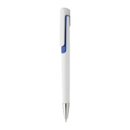 Stylo à bille en plastique - clip coloré en métal - encre bleue Stylo à bille en plastique - clip coloré en métal - encre bleue