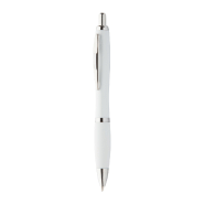Stylo à bille en plastique - Encre bleue - Couleur blanche - Poids 11g Stylo à bille en plastique - Encre bleue - Couleur blanche - Poids 11g