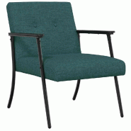 VidaXL fauteuil Vert foncé 59 x 75 x 78 cm tissu Modèle Vega Office Nova - 42017694