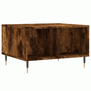 VidaXL Table basse Chêne fumé 60x50x36,5 cm Bois d'ingénierie Modèle Flex Panorama - 830537