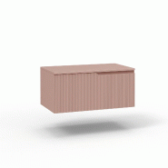 AQA Design Base avec top 1 tiroir en MDF VENERE rose poudre. L.80 P.45 H.37 MPVE081HTOP-CIP - rose Bois manufacturé MPVE081HTOP-CIP