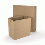 Caisse américaine d'expédition double cannelure brune 60x40x40cm - lot de 10 - protection renforcée