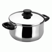 Casserole à manche avec couvercle Garinox 22 CM de Lacor - Acier inoxydable 18/10 14322