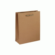 Clairefontaine Lot de 6 Sac cadeau Nature, format 17x6x22 cm, en kraft brut 210 g/m², poignées torsadées - 5033601510239