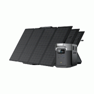 EcoFlow DELTA Max 1600 Générateur solaire (PV160W) - EcoFlow DELTA Max 1600 + 3 * Panneaux solaires 160W