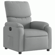 Fauteuil inclinable électrique Gris clair Tissu Modèle Vermelis - 8721012172883
