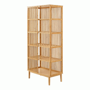 Helloshop26 - Étagère autoportante en bambou 185 x 80 x 45 cm naturel 03_0006955 - 3001854182727