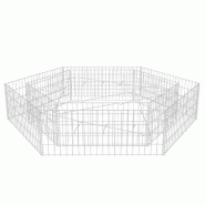 Helloshop26 - Jardinière lit surélevé plantes fleurs jardin à gabion hexagonale 200 x 173 x 40 cm 02_0001327 - 3000076981538