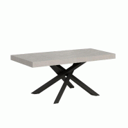Itamoby Table extensible 140/244x90 cm Volantis Premium pieds cachemire anthracite - gris multi-matériau VEPRVOLN90244-CH