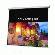 KIMEX Ecran de projection motorisé 2,20 x 1,24m - Format 16:9 - 3700685401242_0