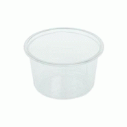 Naturesse Pots deli PLA ø 12,1 x 3,5 cm - 240 ml (1000 unités) - transparent plastique 16404-PV Naturesse Pots deli PLA ø 12,1 x 3,5 cm - 240 ml (1000 unités) - transparent plastique 16404-PV