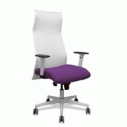 Piqueras y Crespo - Sillón Albacete violet multi-matériau avec malla blanche, bras et base blancs, roues parquet 65mm - modèle 13SM10B760B354BR65G Piqueras y Crespo - Sillón Albacete violet multi-matériau avec malla blanche, bras et base blancs, roues parquet 65mm - modèle 13SM10B760B354BR65G