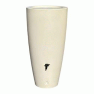 PLAST'UP ROTOMOULAGE Pot conique récupérateur d'eau de pluie aérien 200l - SABLE - beige 0637962081237