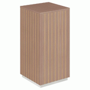 Podium 1 porte push-pull Vertigo T03 MDF naturel et noyer 45x45x90cm