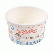 Pot à glace en carton Parole 70ml Ø6,5x3,9cm - par 2000