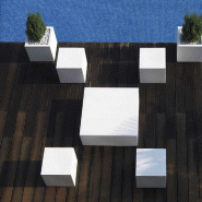 Pouf design in & out jut chill de VONDOM