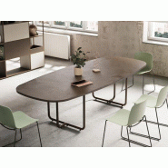 Table de réunion ovale Itube Alea pour 8 personnes
