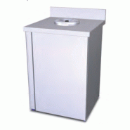 Table murale en inox pour trémie à déchets - profondeur 600 mm - dimensions 600x600x850 Table murale en inox pour trémie à déchets - profondeur 600 mm - dimensions 600x600x850