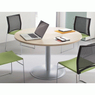 Table de réunion ronde Prem's en bois - pied tulipe - diamètre 100 ou 120 cm