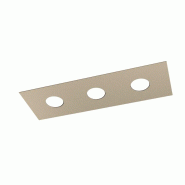 Top light Plafonnier rectangulaire Toplight Area 3 lumières avec culot GX53, structure couleur sable, design moderne 60x20x3cm - beige 8056039149670