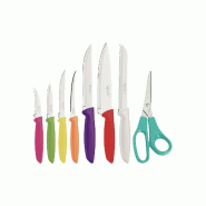 Tramontina couteau de cuisine Plenus, x 8, Inox et plastique - 7891112229419