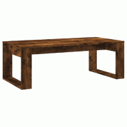 VidaXL Table basse chêne fumé 102x50x35 cm bois d'ingénierie Modèle Jardin Protect Prime - 823363