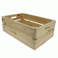 Caisse bois naturel L54xP36xH20cm