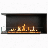 Cheminée au bioéthanol encastrable d'angle biocaminée d'angle 120x50 URANO120 SX TOPLINE - 8055829980301