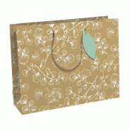 Clairefontaine Lot de 6 Sac cadeau My Garden, format shopping (37,3x11,8x27,5 cm), papier 210 g/m², cordelette assortie - 3663619207382