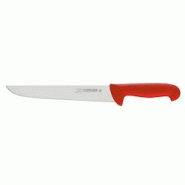 Couteau boucher 240 mm rouge - modèle Carbon - acier inoxydable - Comas Couteau boucher 240 mm rouge - modèle Carbon - acier inoxydable - Comas