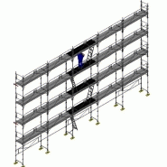 Echafaudage de façade en acier avec garde-corps monobloc / DACAME