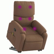 Fauteuil de massage inclinable Marron Tissu Modèle Yelmoria - 8721012173286