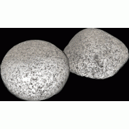 Galet décoratif 100/200 Granito Montorfano - Blanc tacheté noir