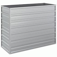 Helloshop26 - Jardinière bac lit surélevé plantes fleurs terrasse jardin de jardin 100 x 40 x 77 cm acier galvanisé argenté Argent 02_0039301 - 3 Helloshop26 - Jardinière bac lit surélevé plantes fleurs terrasse jardin de jardin 100 x 40 x 77 cm acier galvanisé argenté Argent 02_0039301 - 3