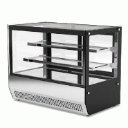 KLIMAITALIA Vitrine à snacks inox avec ptes coulissantes. Étagères en verre trempé. LED. Thermo num. T° 0°C/+18°C. Mod. DLX70 - 1207