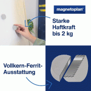 Magnetoplan Discofix aimant rond "magnum", gris - gris 1660001
