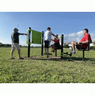 Parcours pour Seniors - Combiné Sénior 4 avec agrès de rééducation extérieur Parcours pour Seniors - Combiné Sénior 4 avec agrès de rééducation extérieur